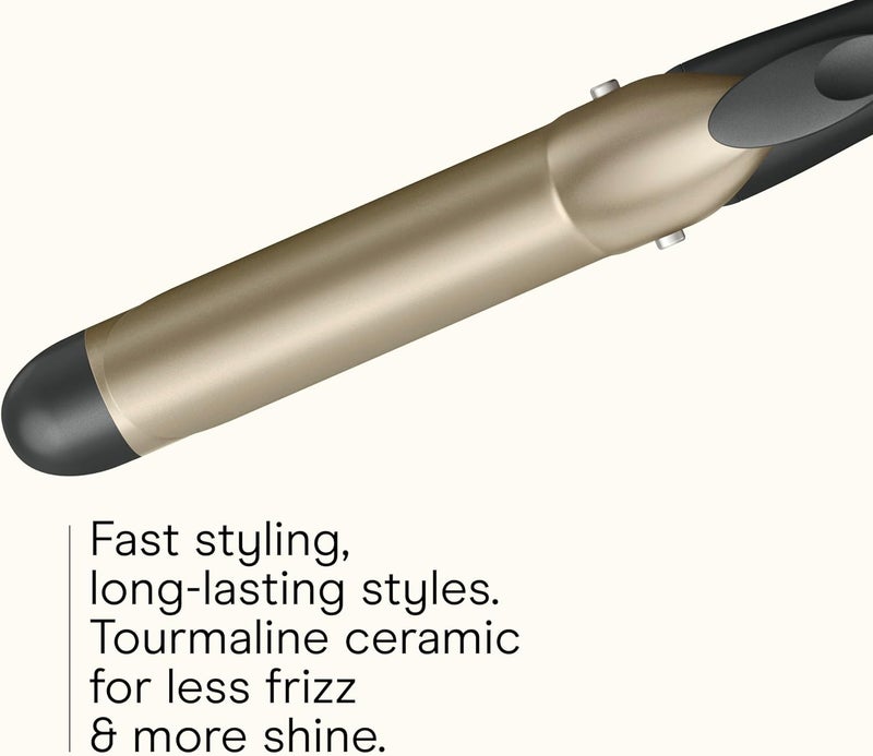 CONAIR INFINITI PRO Tourmaline Ceramic 1¼ Inch Curling Iron, 1¼-Inch Barrel Digital Hair Curler, Produces Loose Curls, 5 Heat Settings, For Use on Medium and Long Hair, Dark Grey - Image 3